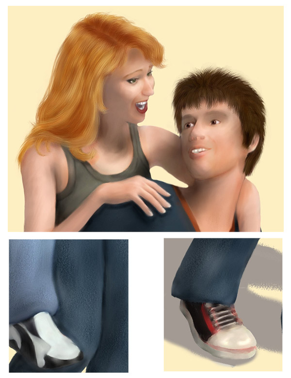 Piggyback Couple close up